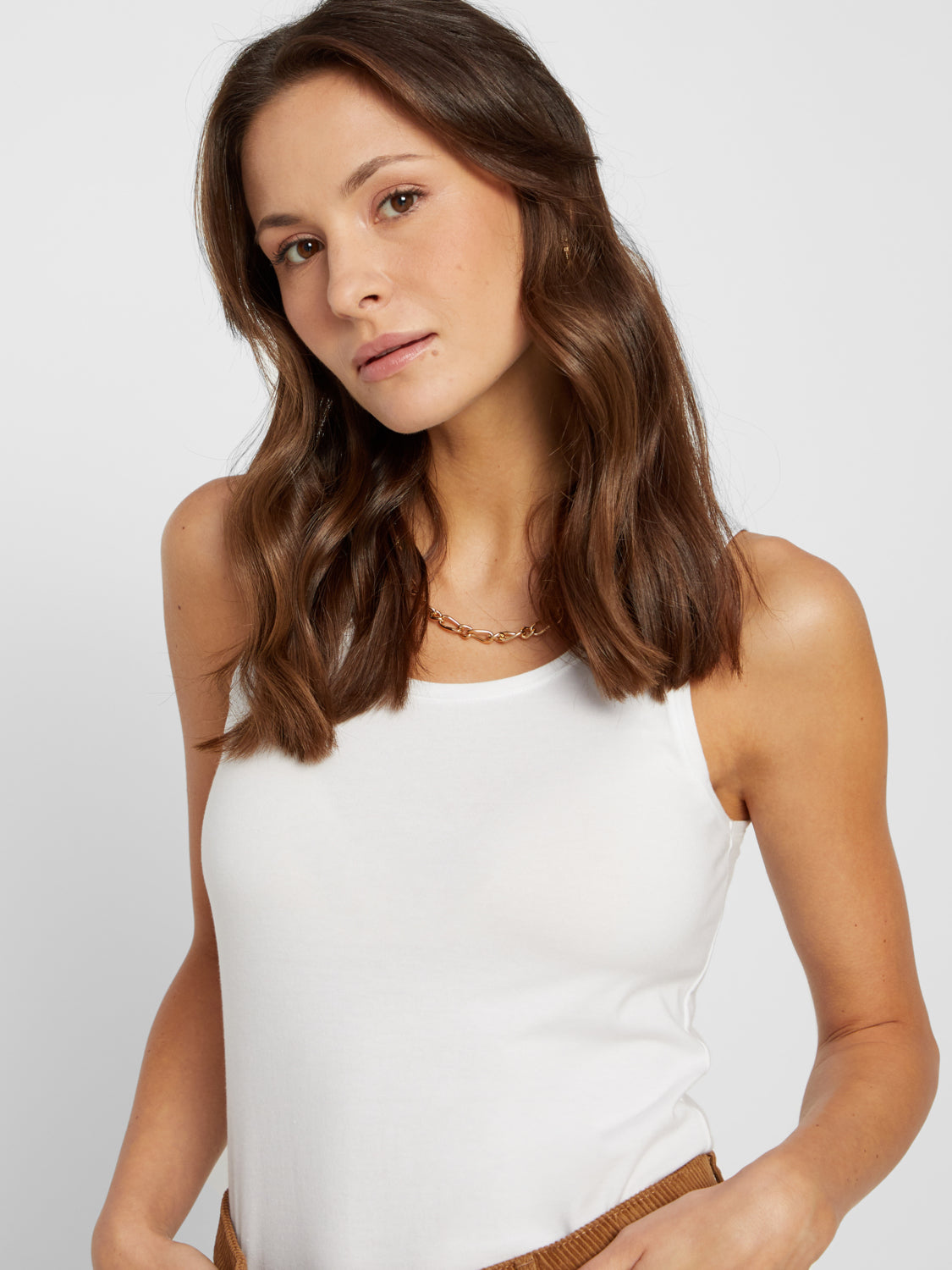 PCSIRENE Tank top - bright white